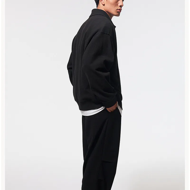 H&M New Year Polo Shirts Men Black-2