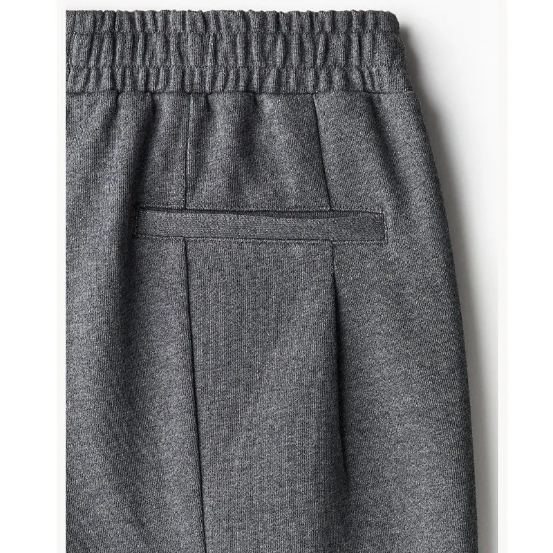H&M New Year Knitted Sweatpants Men Dark Gray-1