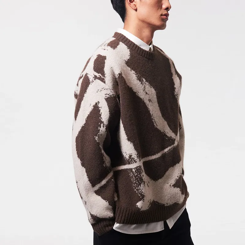 H&M New Year Sweaters Men Coffee/Beige-3