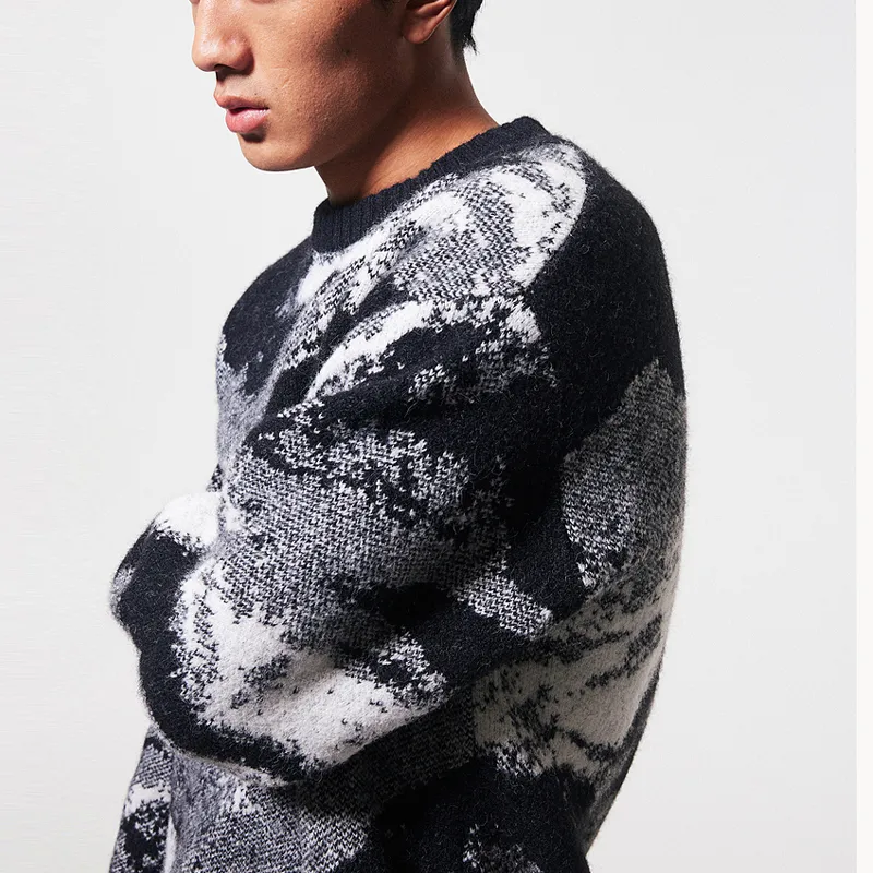 H&M New Year Sweaters Men Black/Gray-2