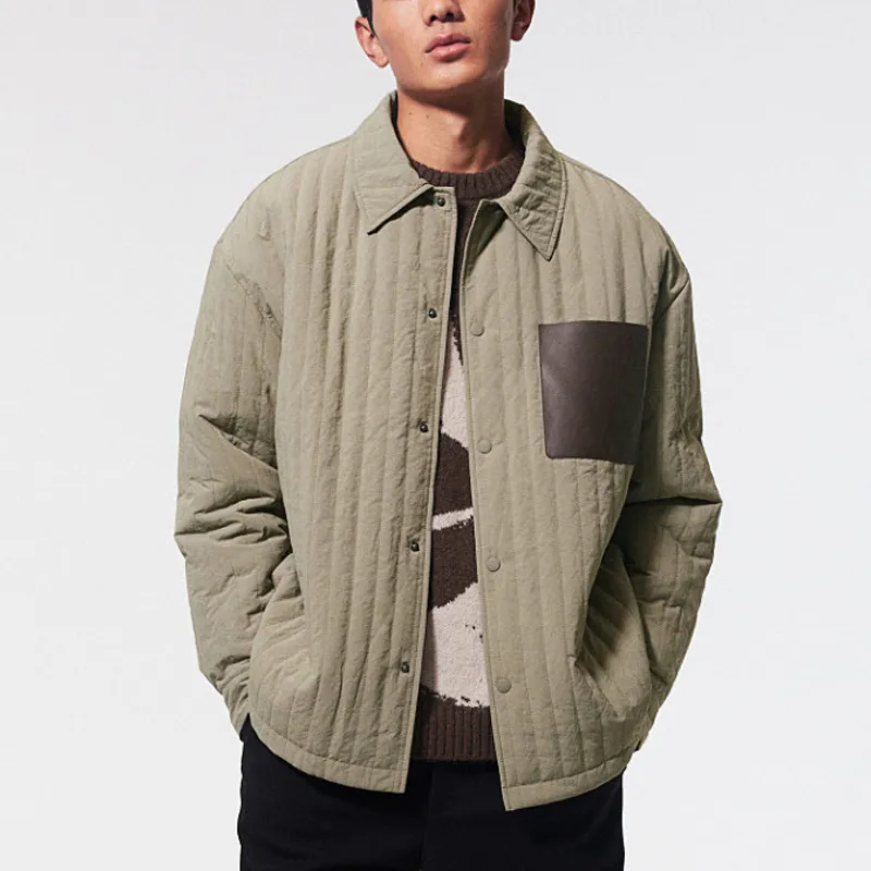 H&M New Year Jackets Men Light Grass Green-3