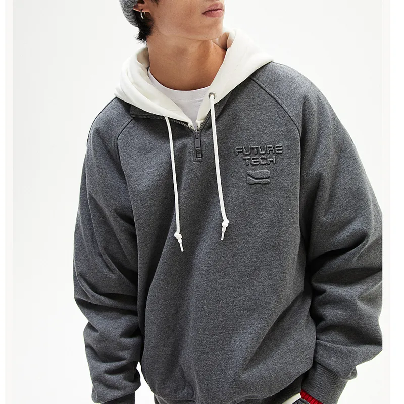 H&M New Year Sweatshirts Men Dark Gray-5