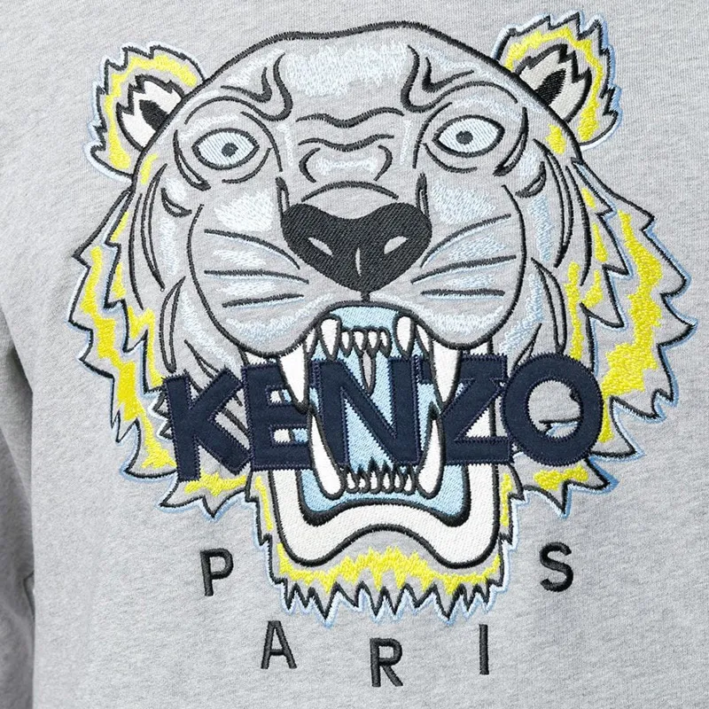 KENZO Tiger Embroidered Drawstring Hoodie-4