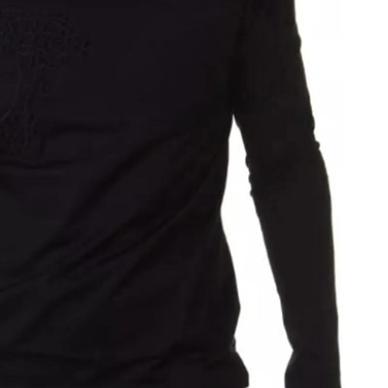 VERSACE Medusa Embroidery Long Sleeved T Shirt-4