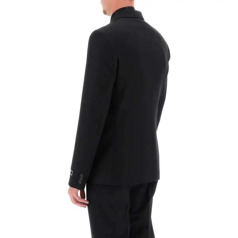 VERSACE Double-Breasted Tailored Blazer-1