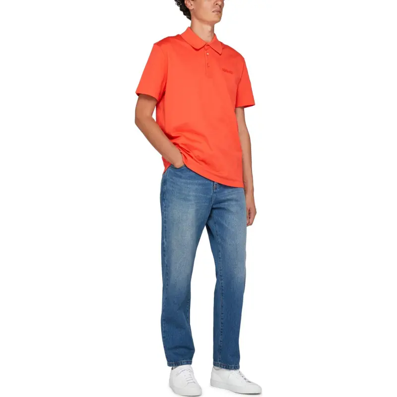 VERSACE Polo Shirt Men's Orange-3