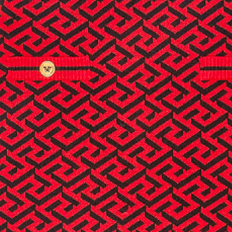 VERSACE Casual Short Skirts Women's Red-4