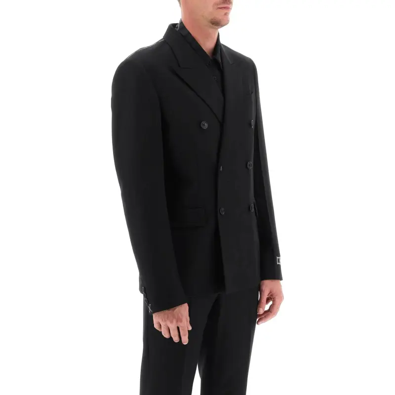 VERSACE Double-Breasted Tailored Blazer-2