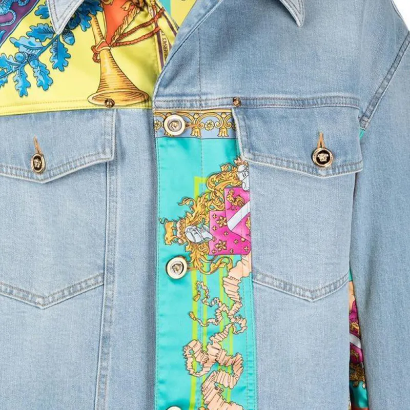 VERSACE Denim Jackets Men Blue-1
