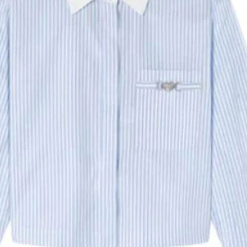 VERSACE Shirt Women's Light Blue-4