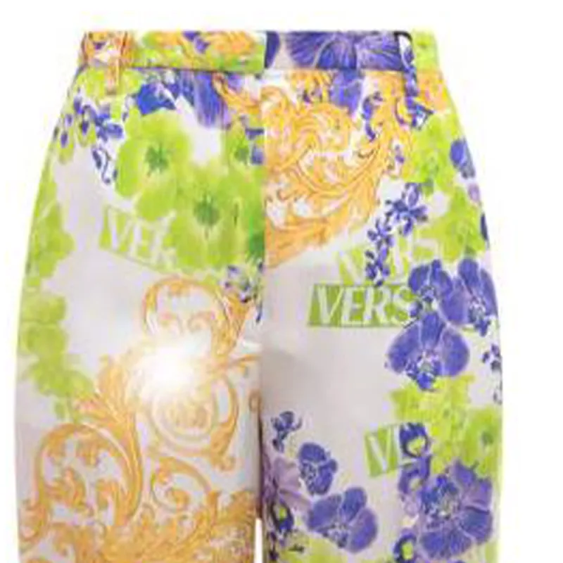 VERSACE Baroque Pattern Straight Leg Pants-2