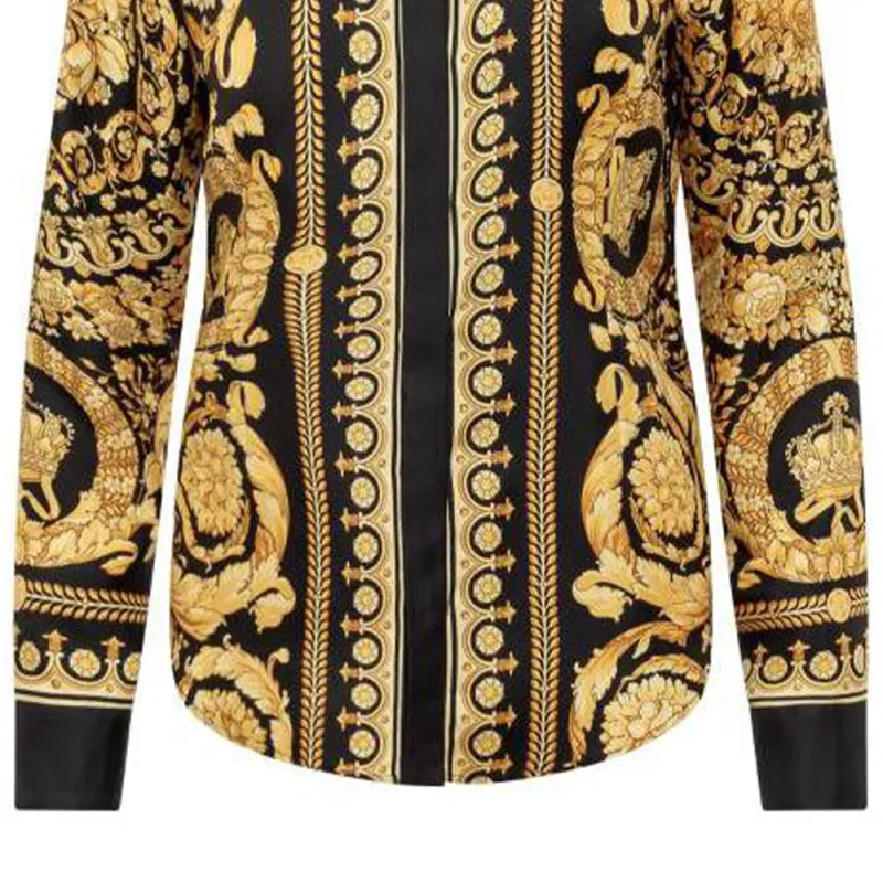 FANSIZHE VERSACE Shirt Women's Black-3