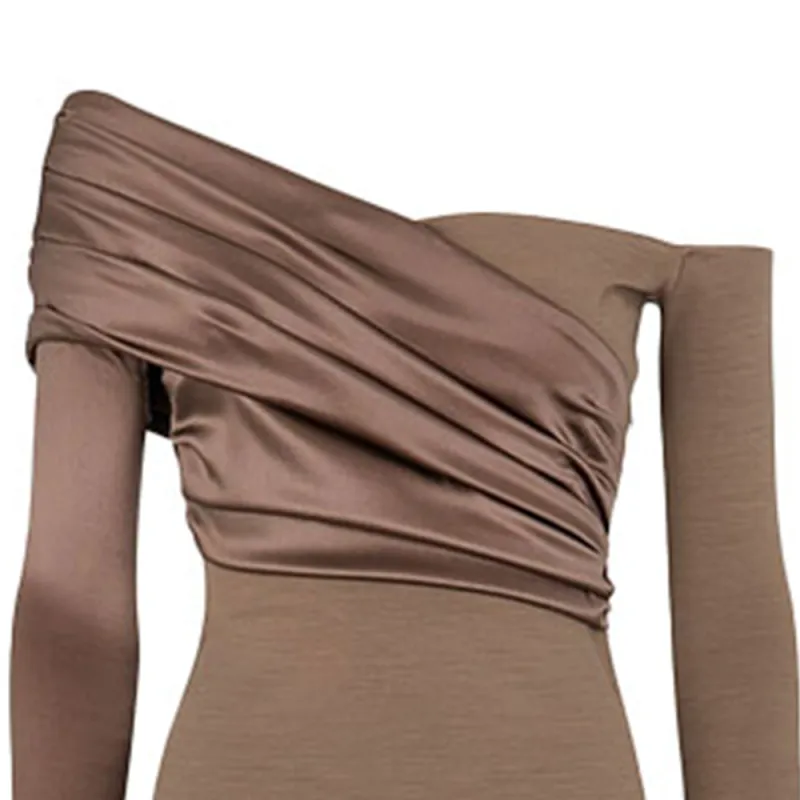 FENDI Long-Sleeved Dresses Women's Brown-3