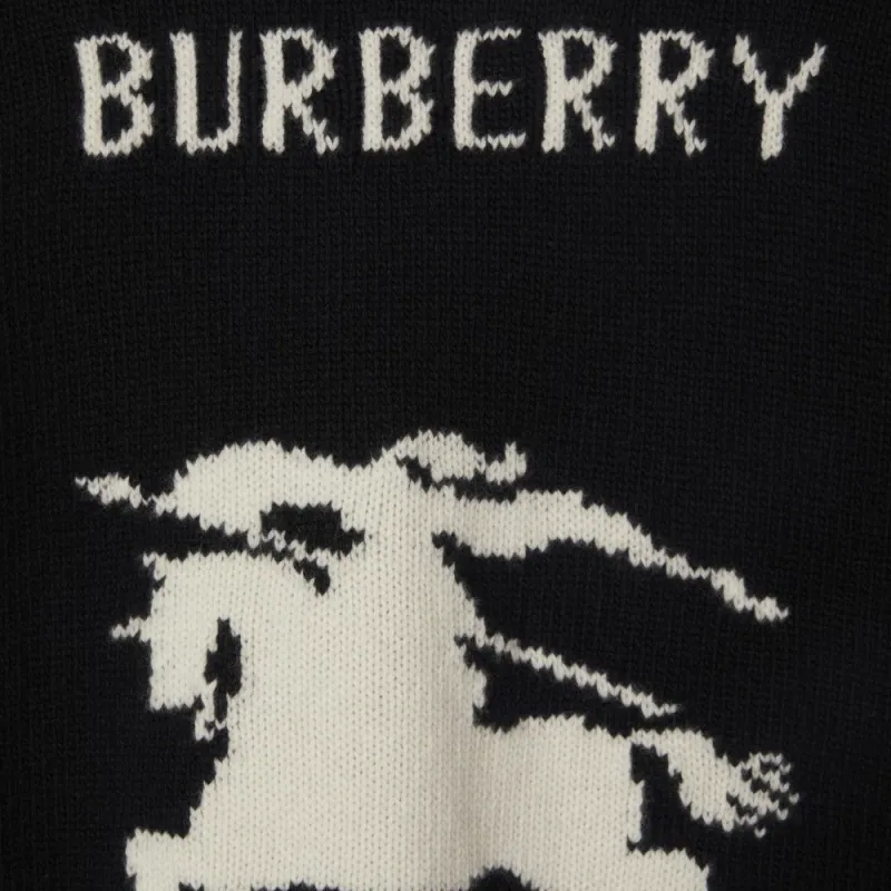 Burberry Ekd Intarsia Knit Hooded Jumper-4