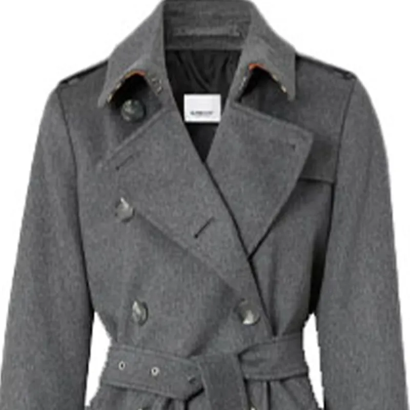 Burberry Trench Coats Women's Medium Heather Gray-4