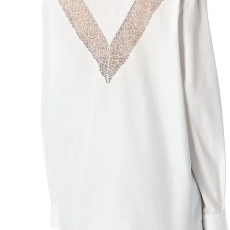 Burberry Lace trim Cotton Shirt-4