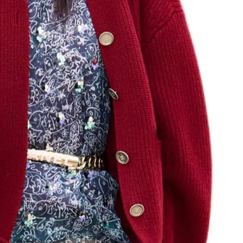 CHANEL Knitwear Women's Burgundy-3