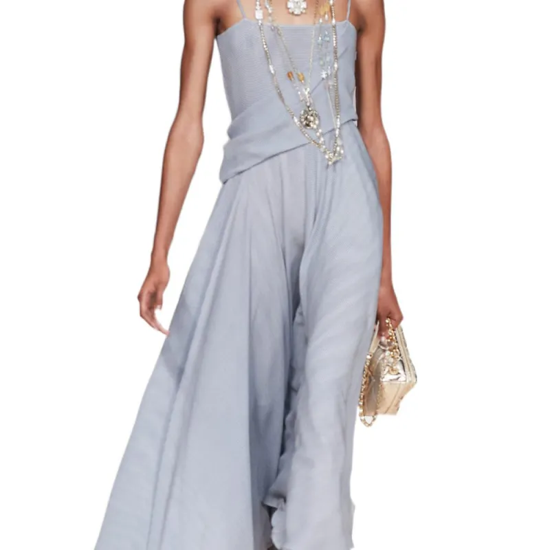 CHANEL Sleeveless Dresses Women's Gray-1