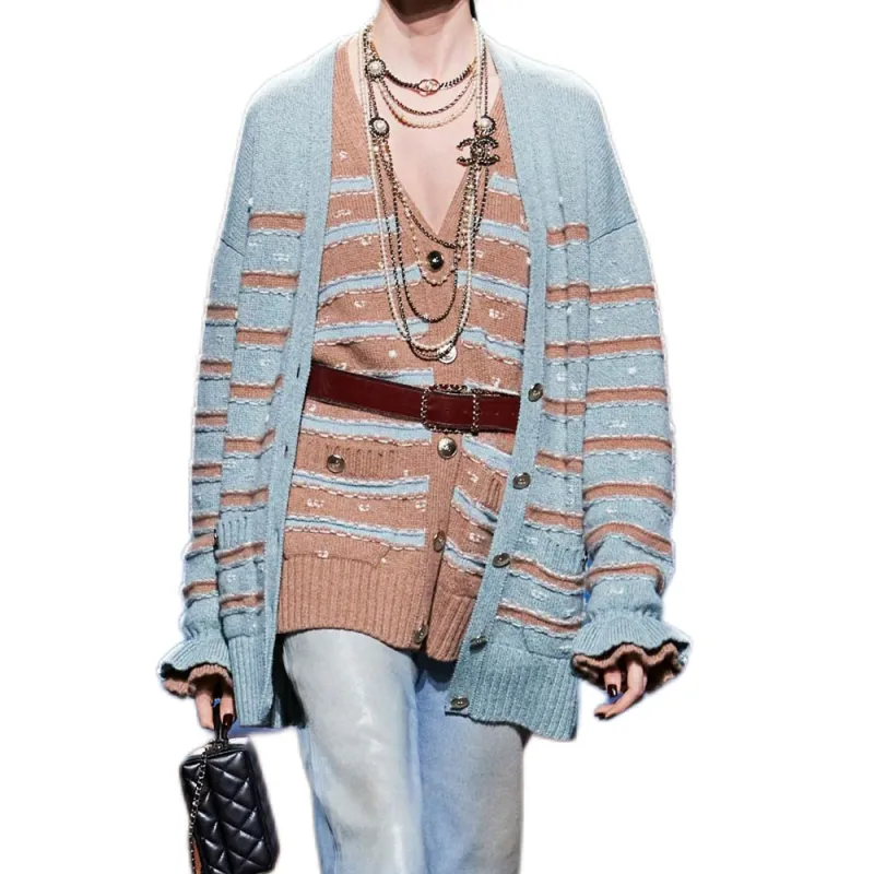 CHANEL Knitwear Women's Light Blue-3