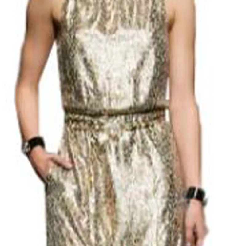 CHANEL Slip Dresses Women's Gold-1
