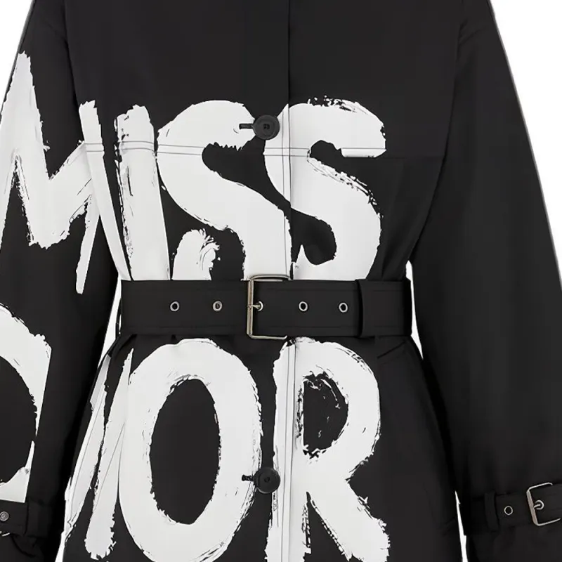DIOR FW24 Trench Coat Women's Black-4