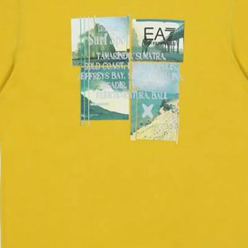 EMPORIO ARMANI EA7 T Shirts Women's Yellow-4