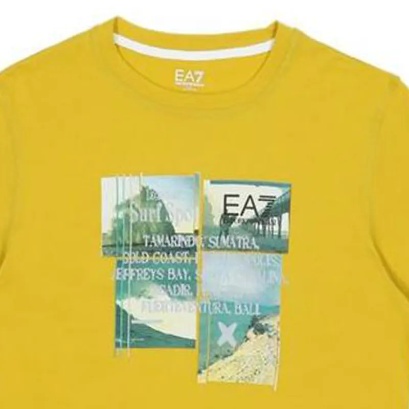 EMPORIO ARMANI EA7 T Shirts Women's Yellow-3