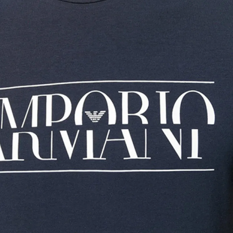EMPORIO ARMANI T Shirts Men Marine Blue-4