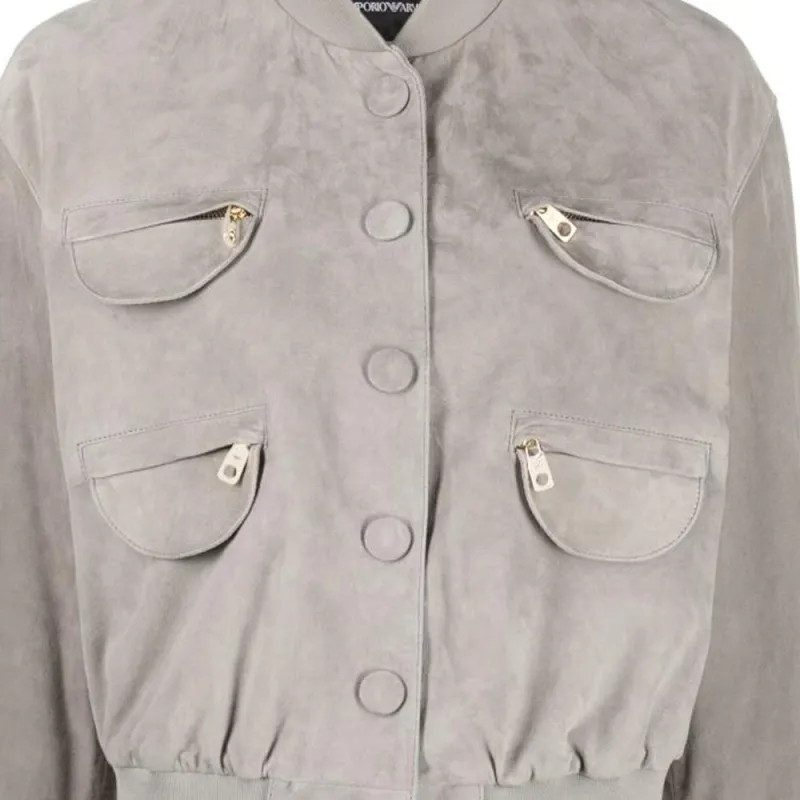 EMPORIO ARMANI Jackets Women's Light Gray-4