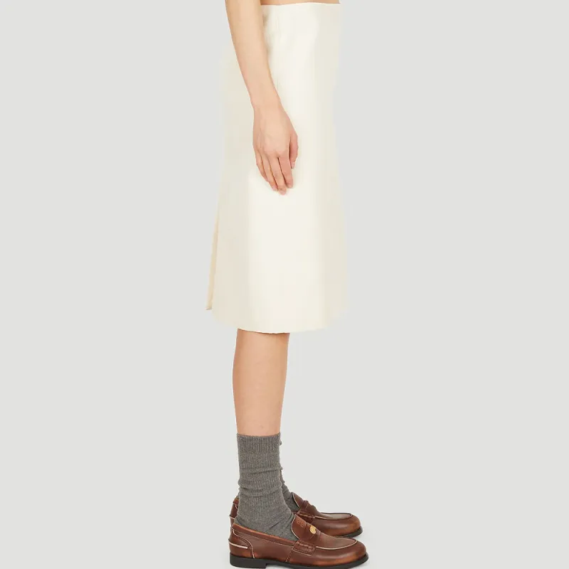 MIU MIU SS22 Casual Long Skirt Women's White-6