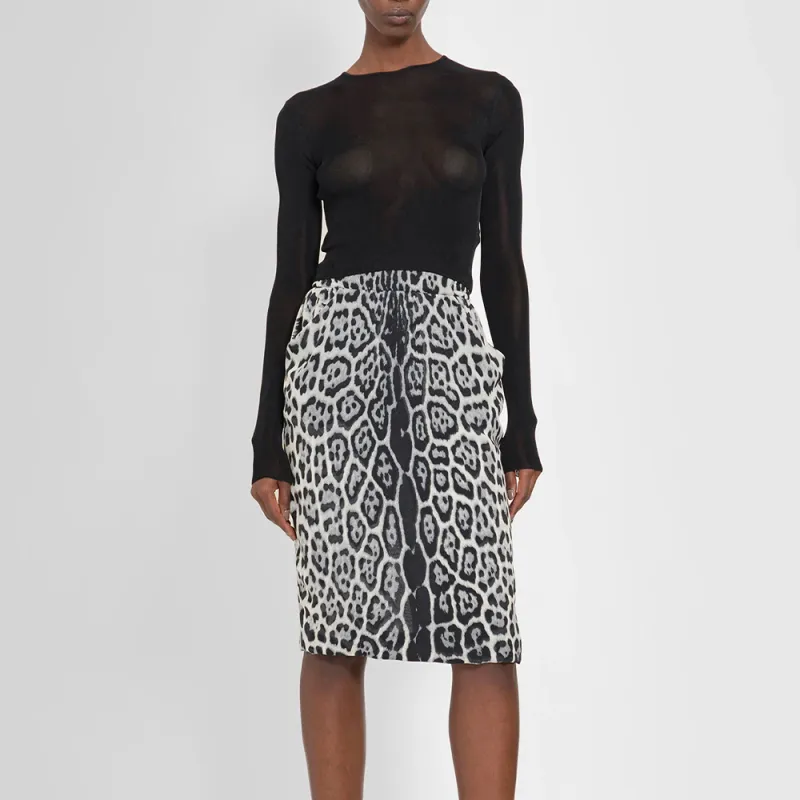 SAINT LAURENT Ribbed Knit Cropped Top-5