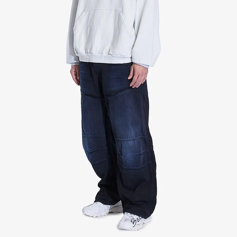 Balenciaga Double Knee Distressed Drawstring Jeans-4