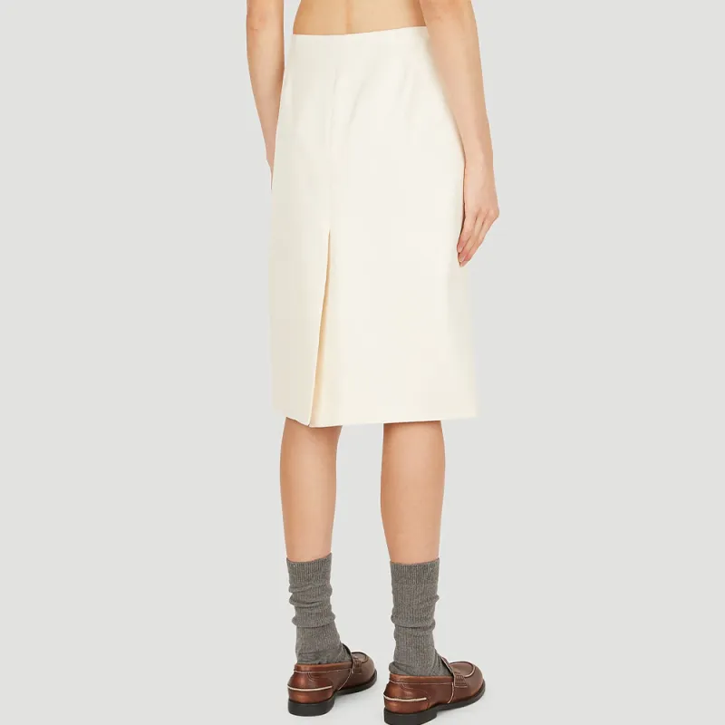 MIU MIU SS22 Casual Long Skirt Women's White-5