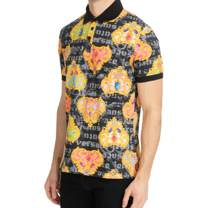 VERSACE JEANS COUTURE SS24 Polo Shirt Men's Black-3