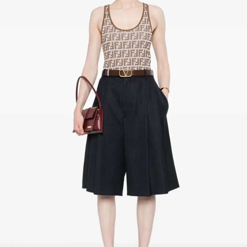 FENDI Ff Jacquard Ribbed Tank Top-3
