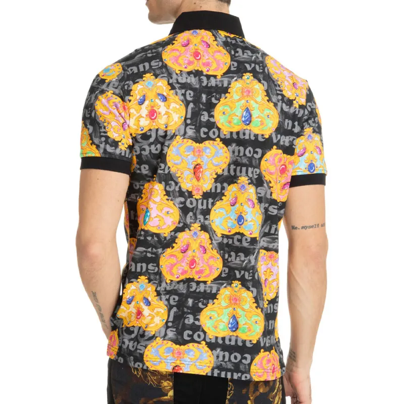 VERSACE JEANS COUTURE SS24 Polo Shirt Men's Black-4