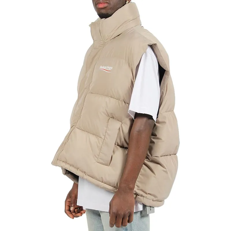 Balenciaga Logo Printed Down Gilet-3