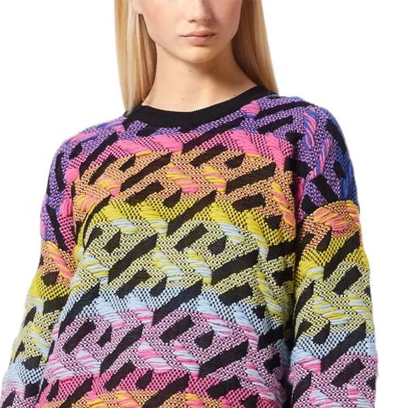 VERSACE SS22 Cashmere Sweater Women's Multicolor-4