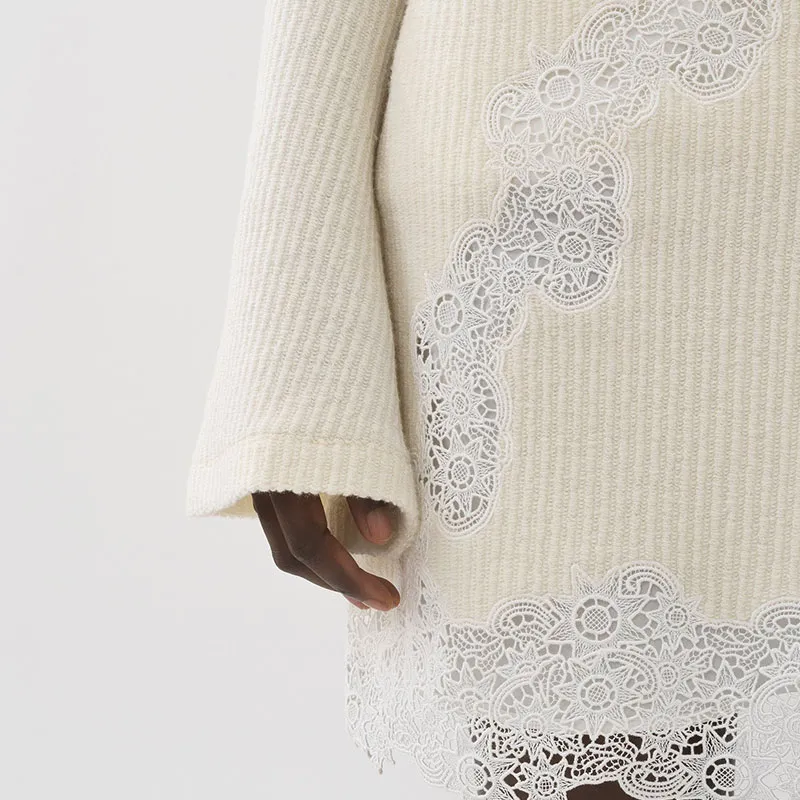 Chloé Lace Detailed Flared Mini Skirt-4
