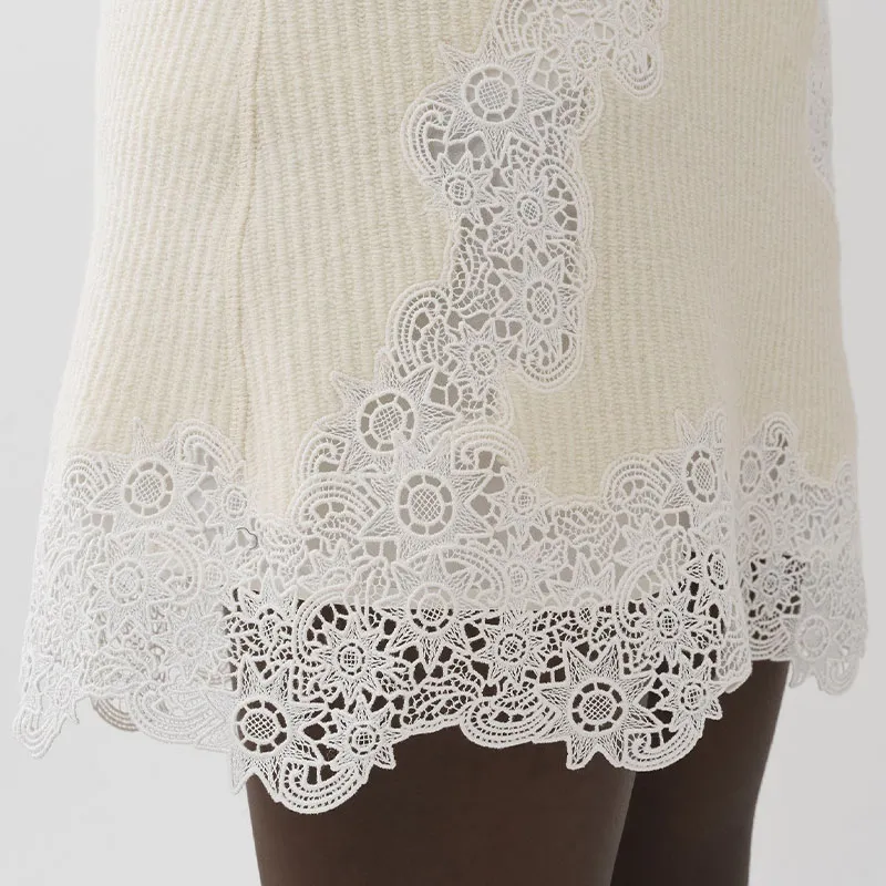 Chloé Lace Detailed Flared Mini Skirt-5