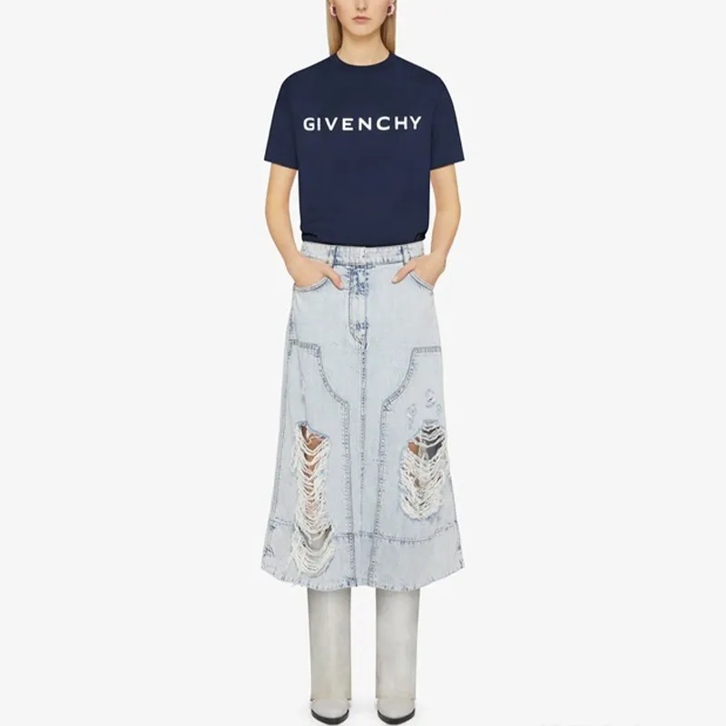 Givenchy Logo Printed Crewneck T Shirt-1
