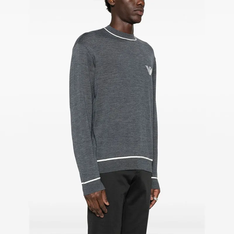 EMPORIO ARMANI Eagle Jacquard Crewneck Jumper-2