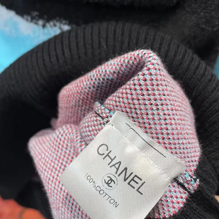 CHANEL FW22 Cashmere Sweater Women's Black-2