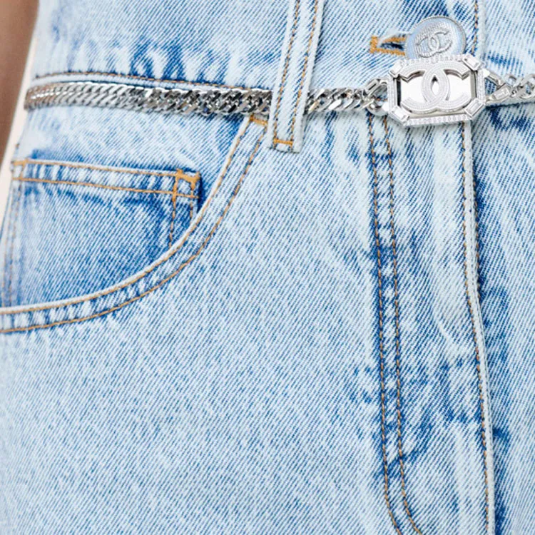 CHANEL Jeans Women's Blue-2