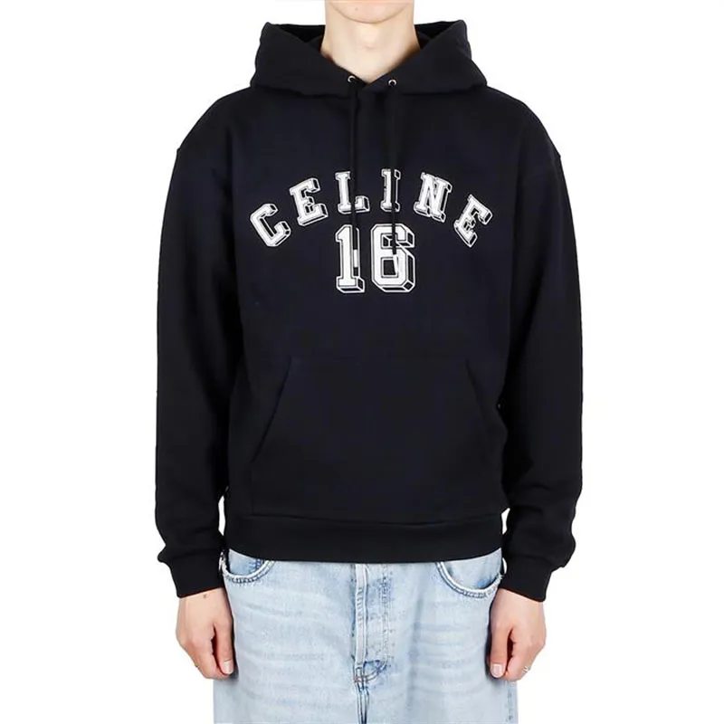 CELINE 16 Loose Hoodie In Cotton Fleece-2