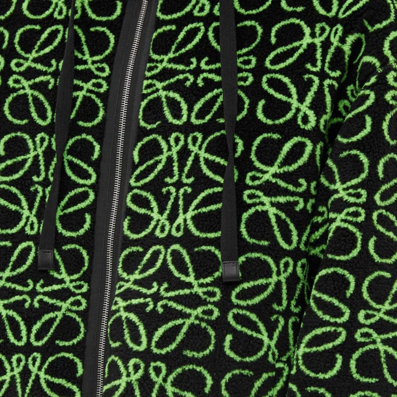 LOEWE Anagram Jacquard Fleece Parka-4