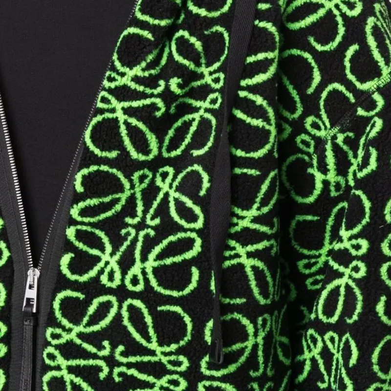 LOEWE Anagram Jacquard Fleece Parka-5