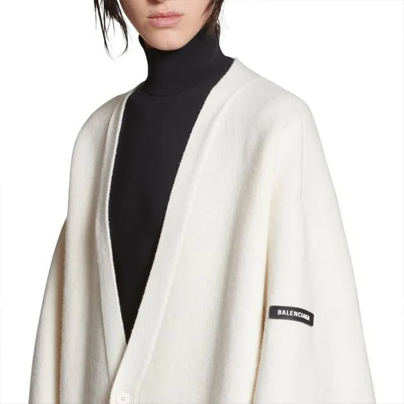 Balenciaga Knitwear Loose Fit Style Women's White-3