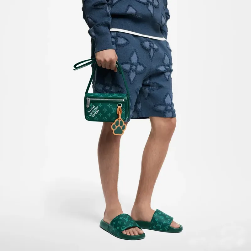 LOUIS VUITTON Textured Cotton Knit Shorts-4