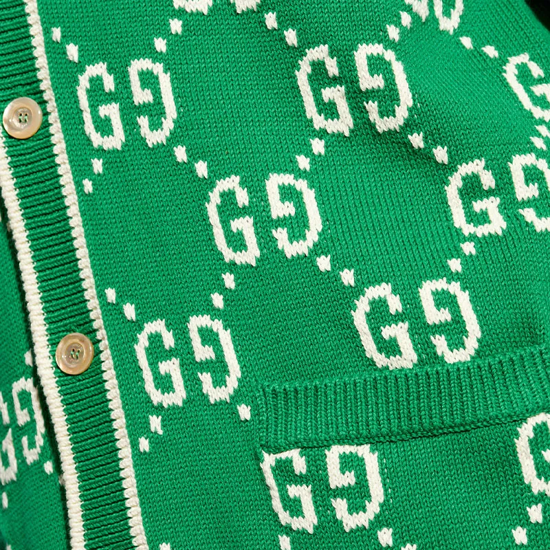 GUCCI GG Intarsia-knit Cotton Cardigan-5